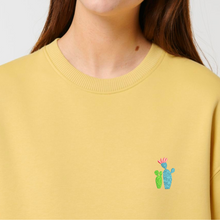 Load image into Gallery viewer, cactus - Embroidered UNISEX RELAXED CREW NECK SWEATSHIRT
