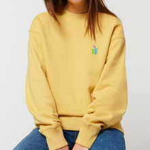 Load image into Gallery viewer, cactus - Embroidered UNISEX RELAXED CREW NECK SWEATSHIRT
