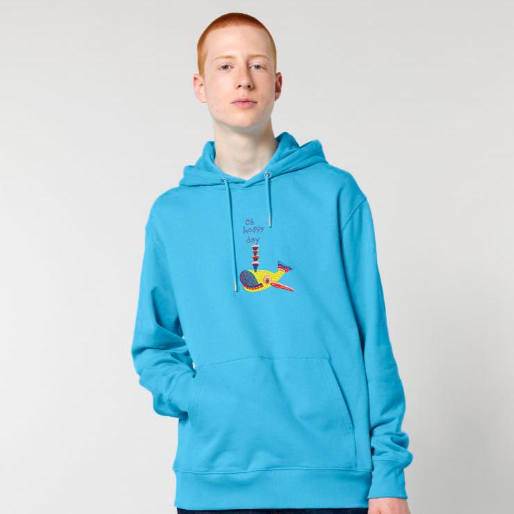 Oh happy day! 🐳 - Embroidered UNISEX hoodie