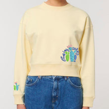 Load image into Gallery viewer, Looking sharp! 🌵Embroidered WOMEN&#39;S CROPPED CREW NECK SWEATSHIRT
