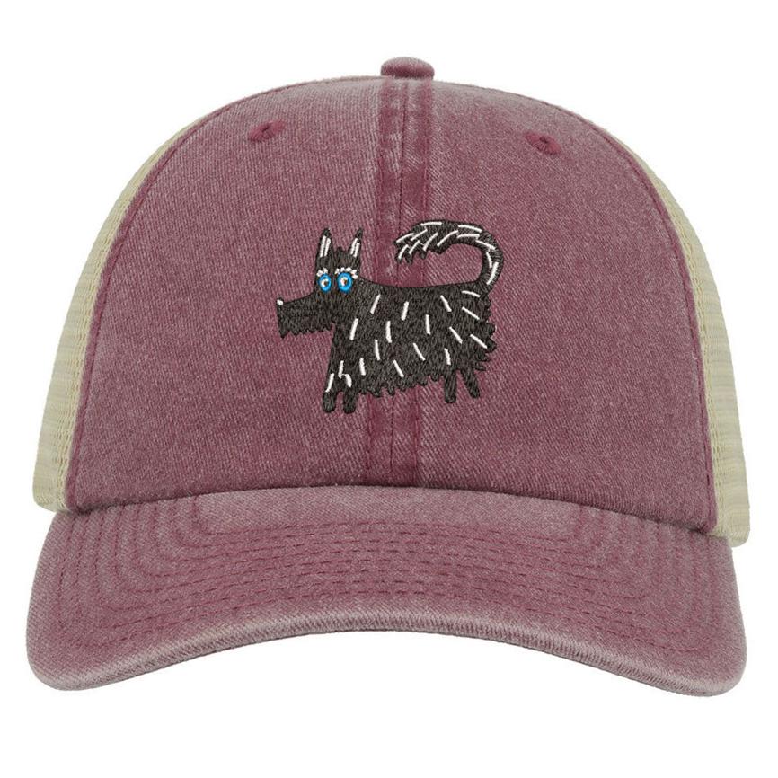 WOOF! WOOF!  - Embroidered vintage floppy cap