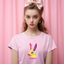 Load image into Gallery viewer, BUNNY 🐰- organic cotton embroidered kids T-shirt
