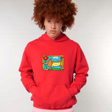 Load image into Gallery viewer, Dachshund - Hey, Good Lookin&#39; - THE UNISEX BOXY DRY HAND FEEL HOODIE SWEATSHIRT /400 G/M² OVERSIZED/
