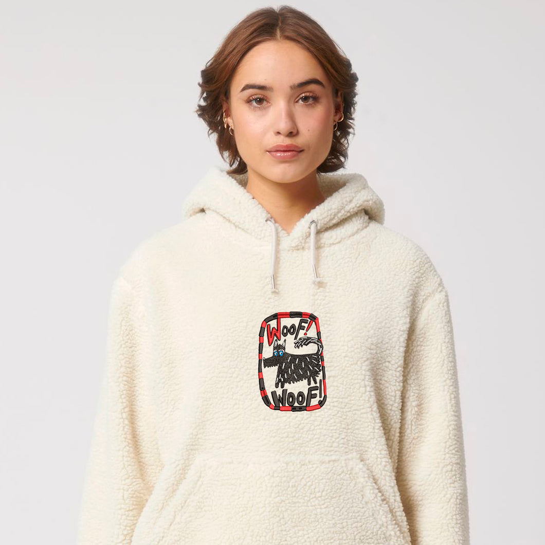 WOOF! WOOF!🐕- THE UNISEX SHERPA HOODIE - embroidery