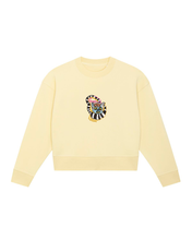 Load image into Gallery viewer, Lemur L&#39;amor Embroidered WOMEN&#39;S CROPPED CREW NECK SWEATSHIRT
