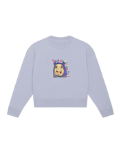 Load image into Gallery viewer, Don&#39;t be hippocritical 🦛 Embroidered WOMEN&#39;S CROPPED CREW NECK SWEATSHIRT (Copy)
