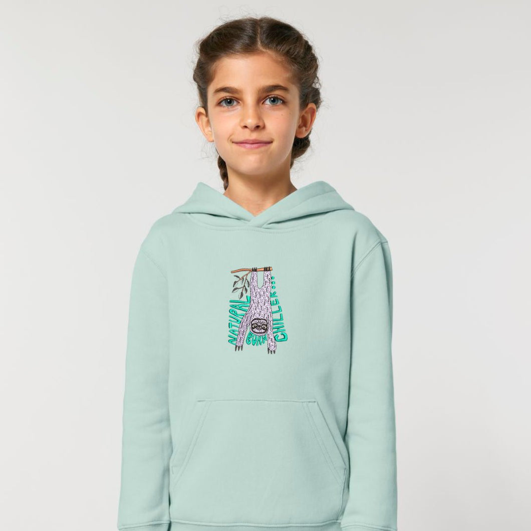 NATURAL BORN CHILLER...- Embroidered UNISEX KIDS hoodie