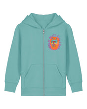 Load image into Gallery viewer, Lion - WAKE UP BEAUTY, IT&#39;S TIME TO BEAST.- Embroidered kids&#39; zip-thru hoodie sweatshirt
