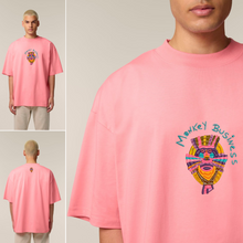 Load image into Gallery viewer, Monkey business 🐵-The Unisex Oversized High Neck T-Shirt - Embroidered
