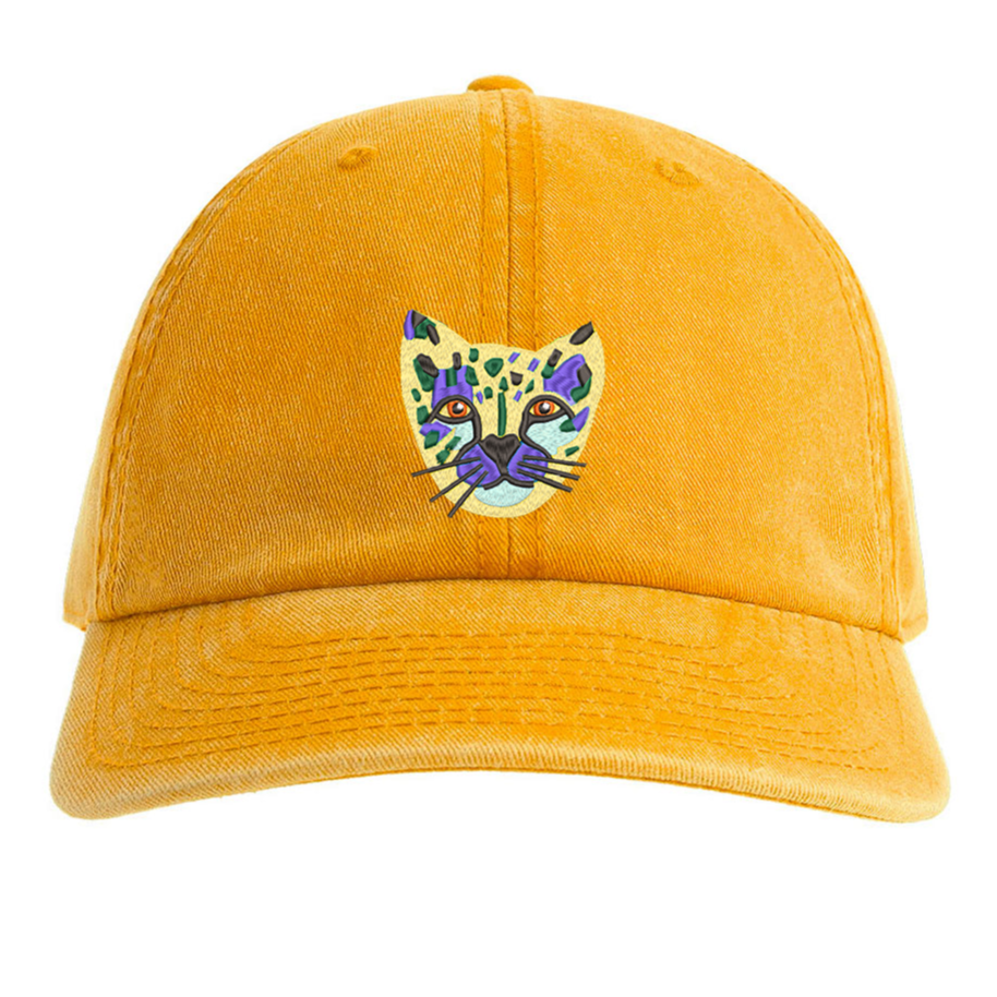 cheetah  - Embroidered vintage floppy cap