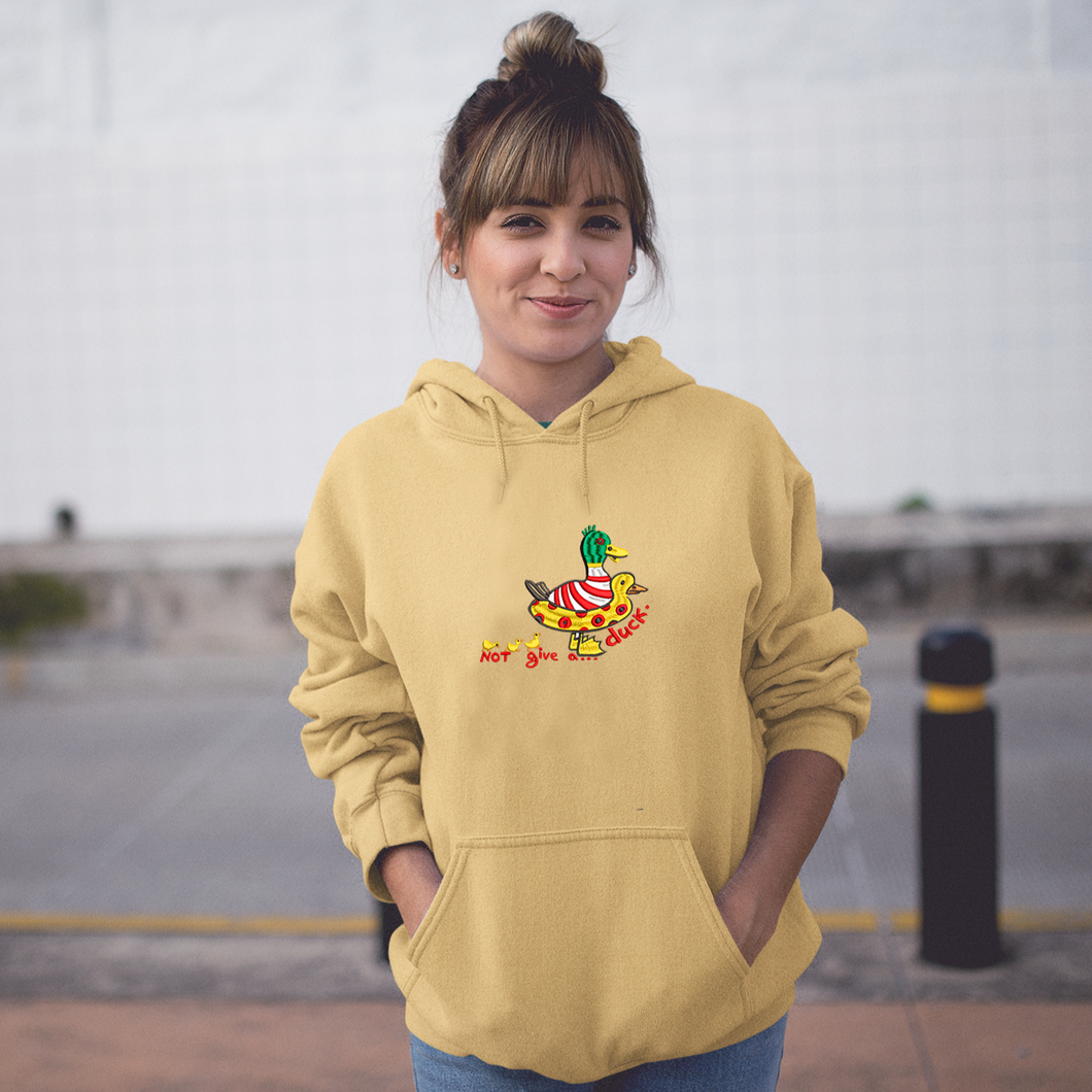 Not give a...duck.- Embroidered UNISEX hoodie